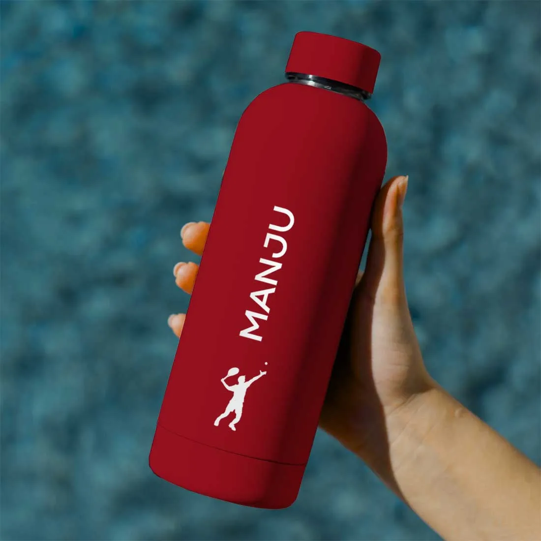 Bottle with Name Stainless Steel Double Insulated Water Bottles for Travel Office Gym Home - BPA Free, Leakproof