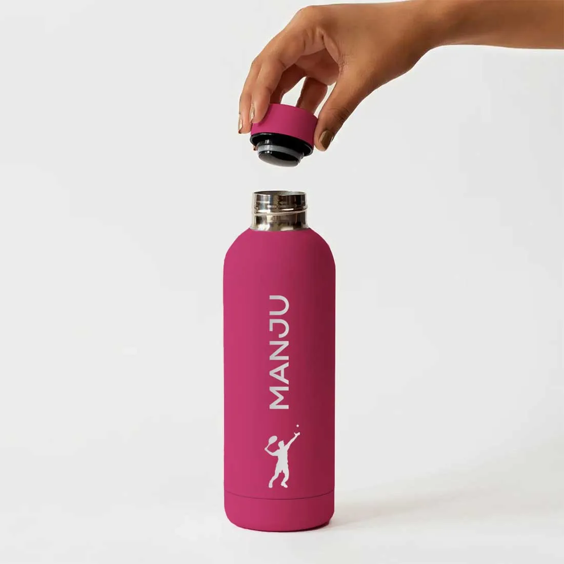 Bottle with Name Stainless Steel Double Insulated Water Bottles for Travel Office Gym Home - BPA Free, Leakproof