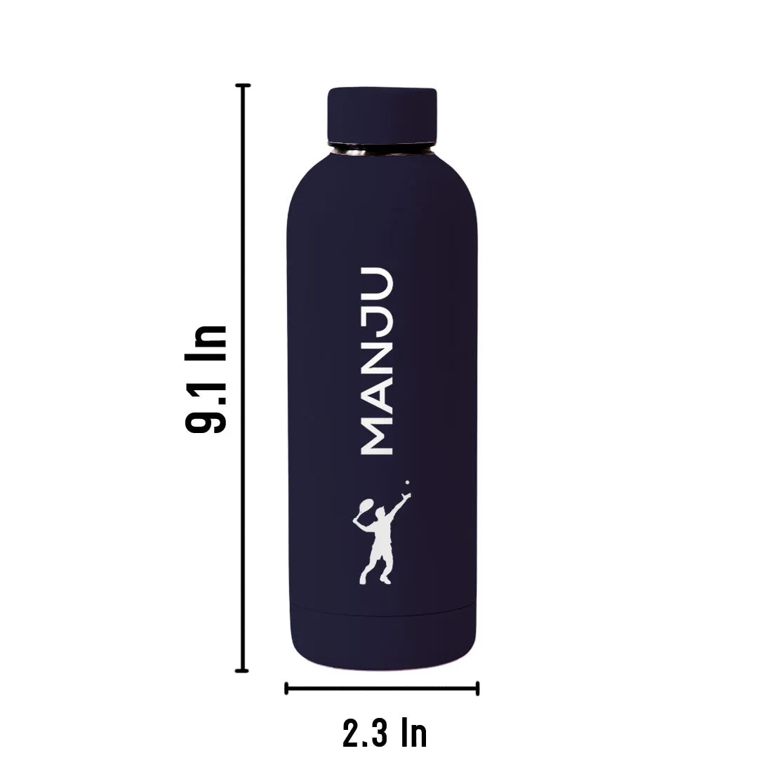 Bottle with Name Stainless Steel Double Insulated Water Bottles for Travel Office Gym Home - BPA Free, Leakproof