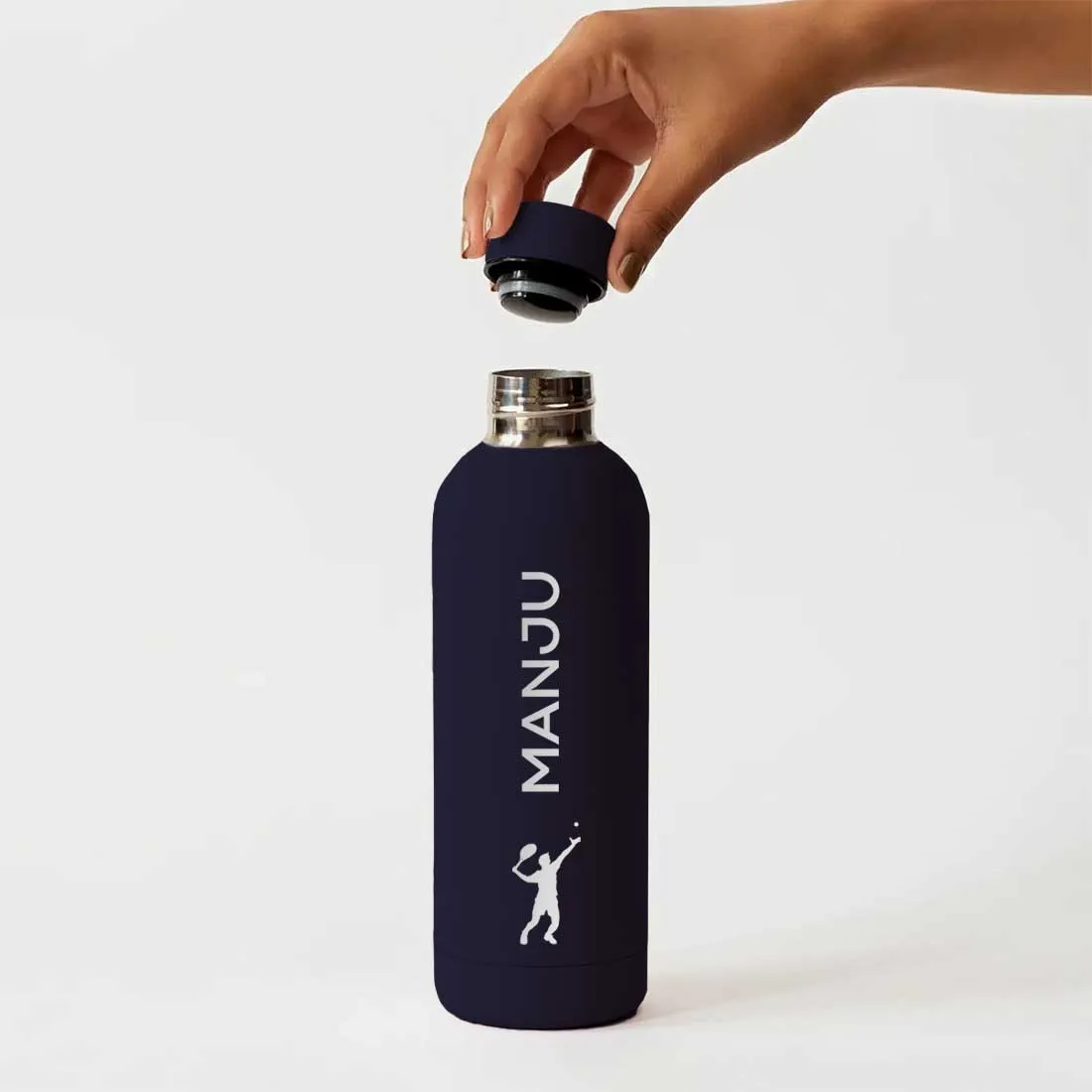 Bottle with Name Stainless Steel Double Insulated Water Bottles for Travel Office Gym Home - BPA Free, Leakproof