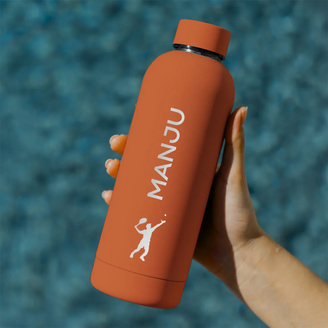 Bottle with Name Stainless Steel Double Insulated Water Bottles for Travel Office Gym Home - BPA Free, Leakproof