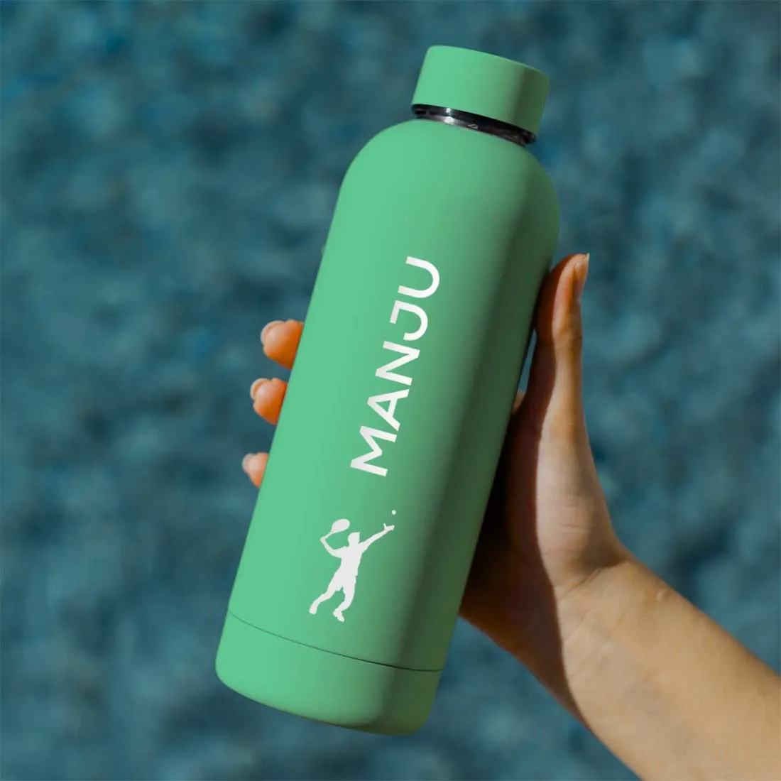 Bottle with Name Stainless Steel Double Insulated Water Bottles for Travel Office Gym Home - BPA Free, Leakproof