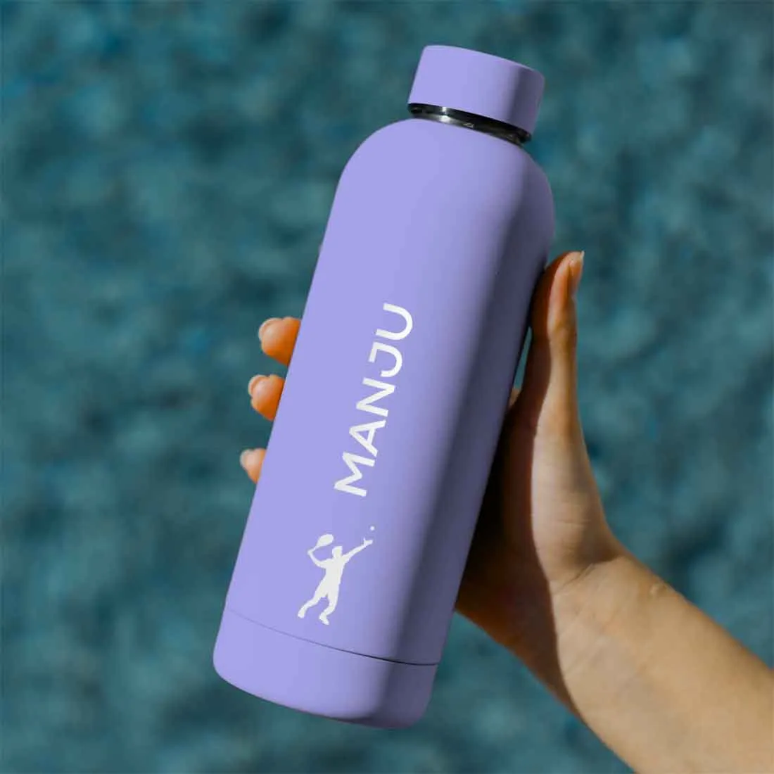 Bottle with Name Stainless Steel Double Insulated Water Bottles for Travel Office Gym Home - BPA Free, Leakproof