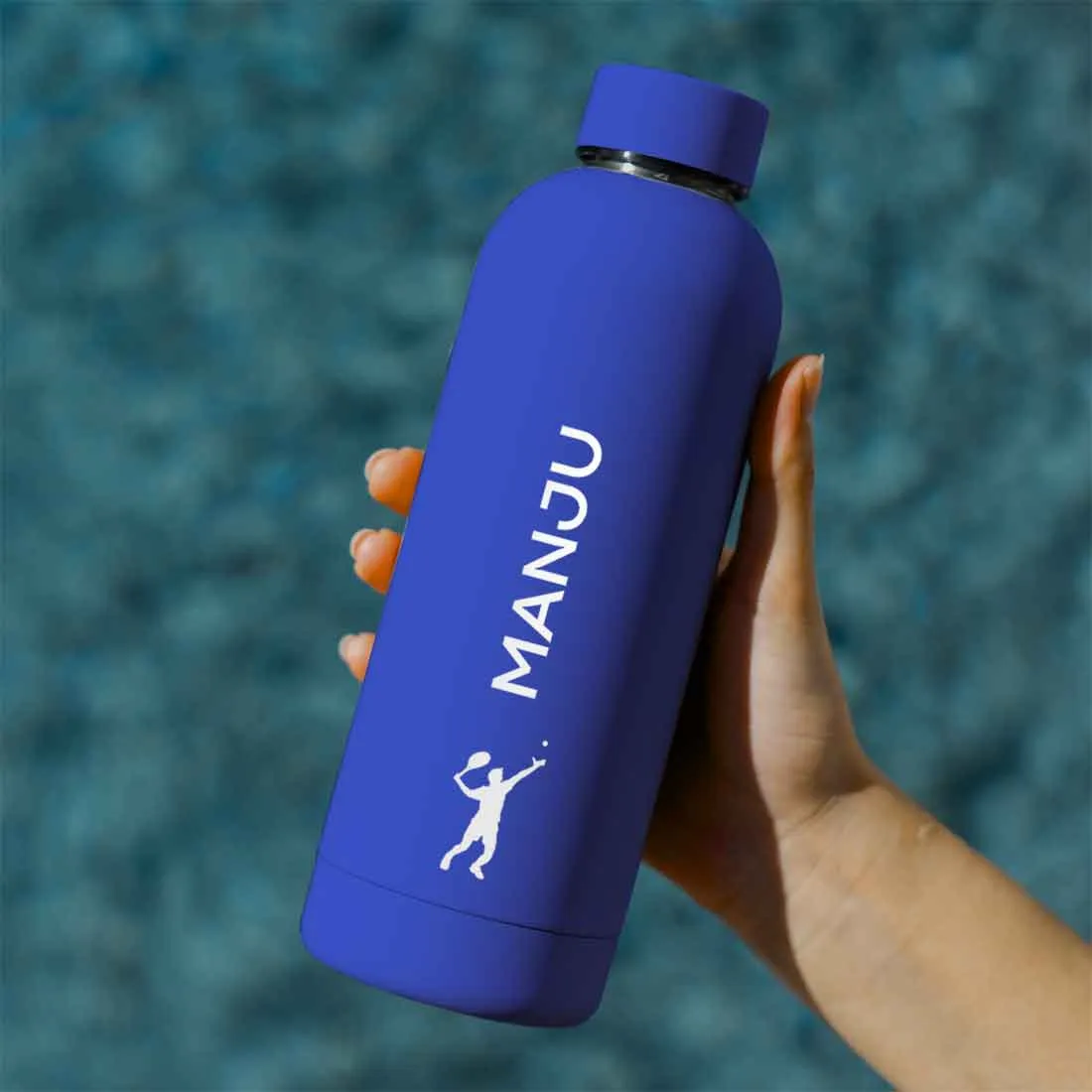 Bottle with Name Stainless Steel Double Insulated Water Bottles for Travel Office Gym Home - BPA Free, Leakproof