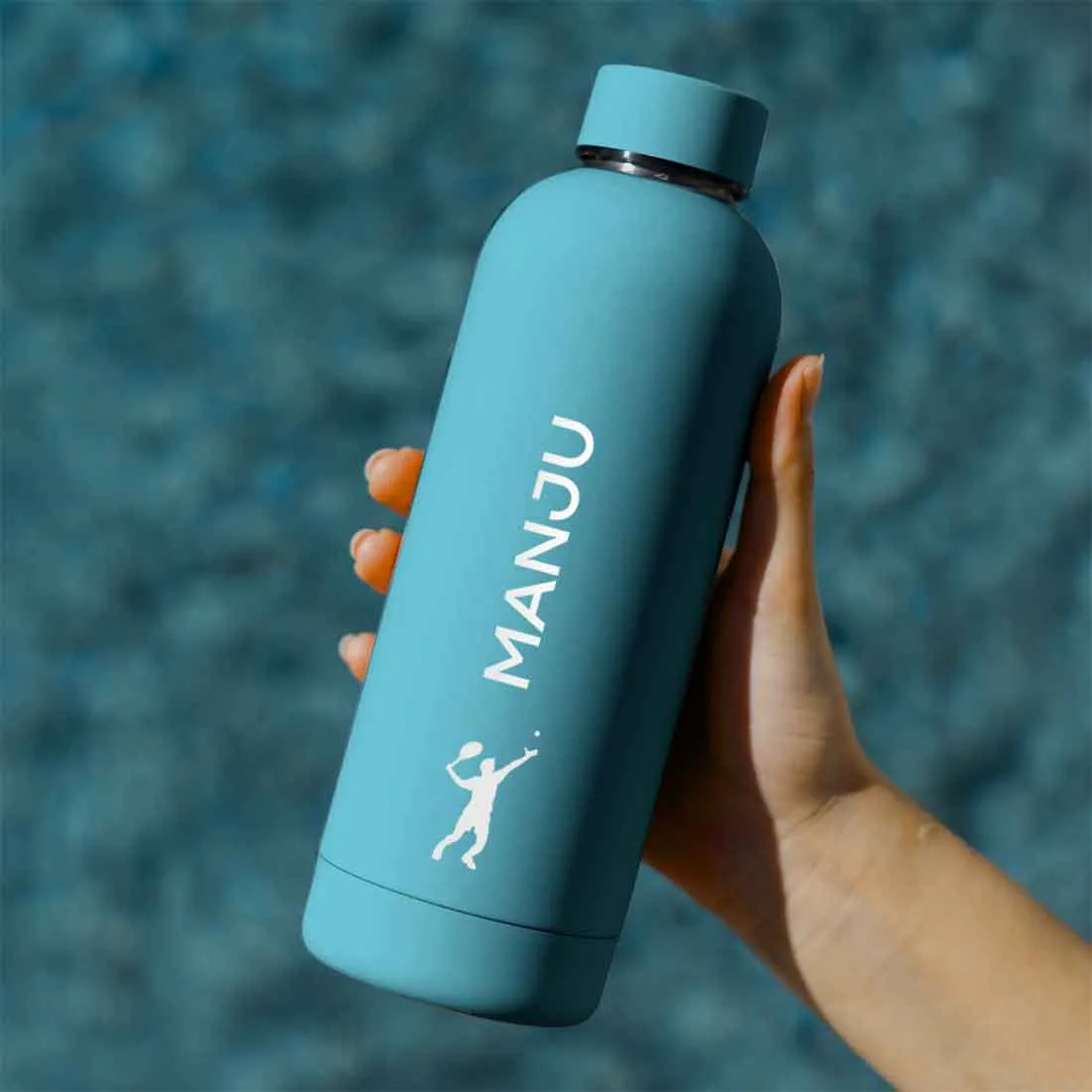 Bottle with Name Stainless Steel Double Insulated Water Bottles for Travel Office Gym Home - BPA Free, Leakproof