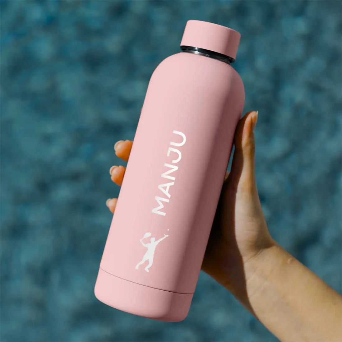 Bottle with Name Stainless Steel Double Insulated Water Bottles for Travel Office Gym Home - BPA Free, Leakproof