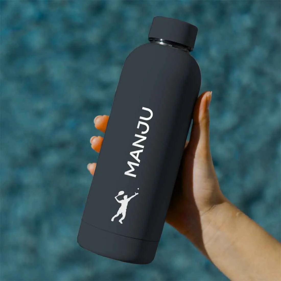 Bottle with Name Stainless Steel Double Insulated Water Bottles for Travel Office Gym Home - BPA Free, Leakproof