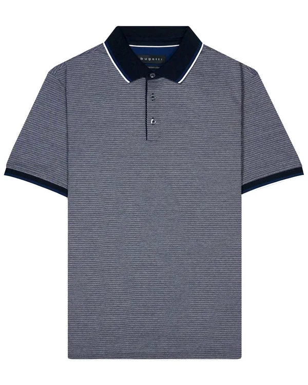 BUGATTI Bugatti Contrast Collar Polo Shirt - Navy