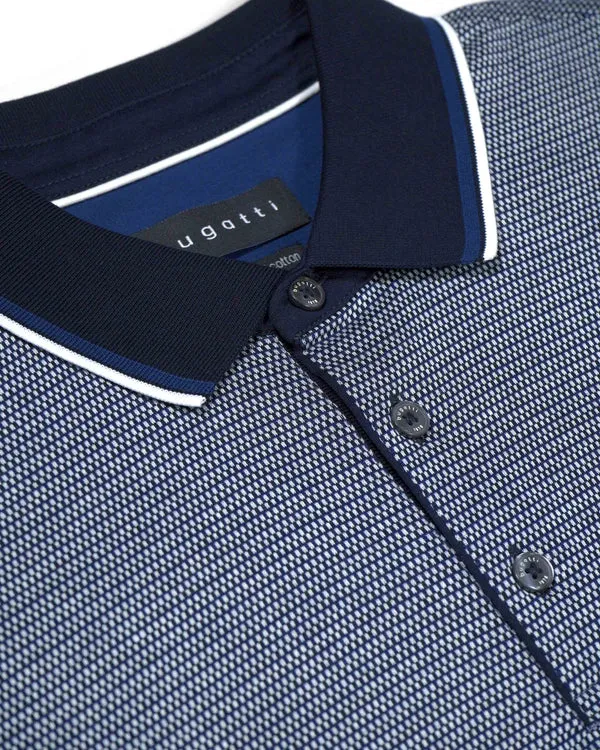 BUGATTI Bugatti Contrast Collar Polo Shirt - Navy