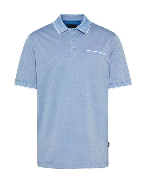 BUGATTI Bugatti Tipped Collar Polo Shirt - Blue