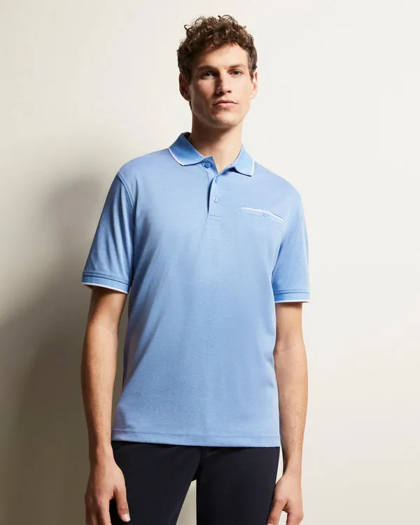 BUGATTI Bugatti Tipped Collar Polo Shirt - Blue
