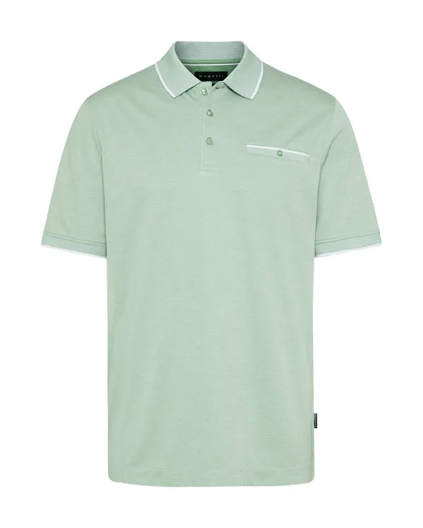 BUGATTI Bugatti Tipped Collar Polo Shirt - Green