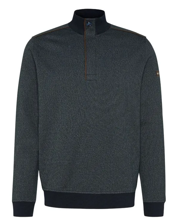 BUGATTI Bugatti Zip Neck Sweatshirt - Green