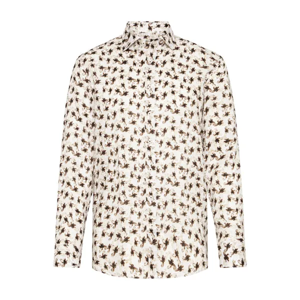 Bugatti Men's Beige Floral print Shirt