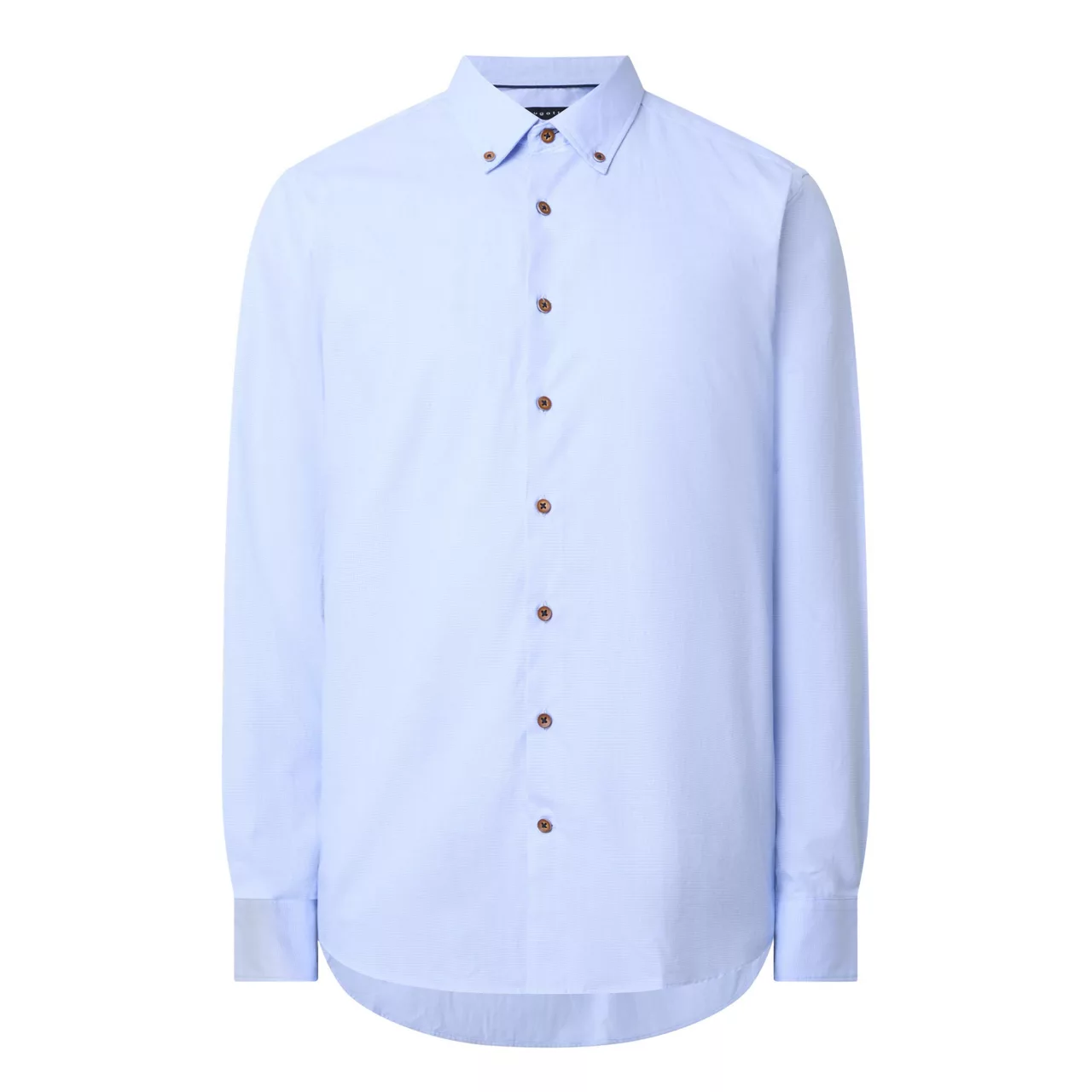 BUGATTI Pindot Button-Down Shirt - Light Blue
