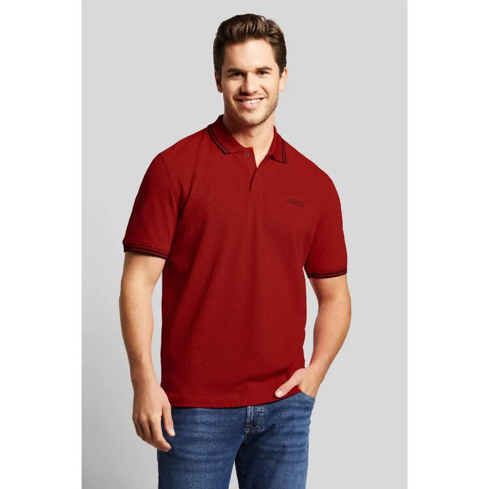 Bugatti Polo Shirt With Sporty Contrasting Stripes