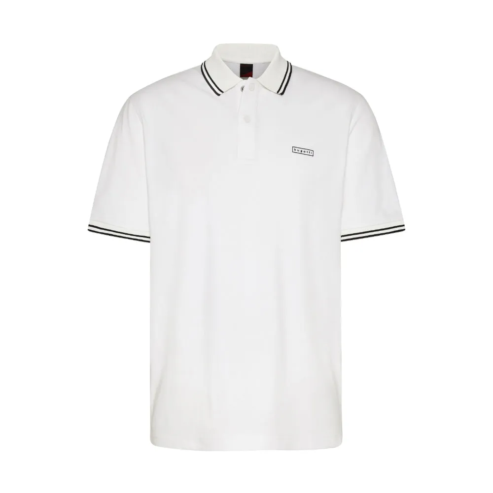 Bugatti Polo Shirt With Sporty Contrasting Stripes