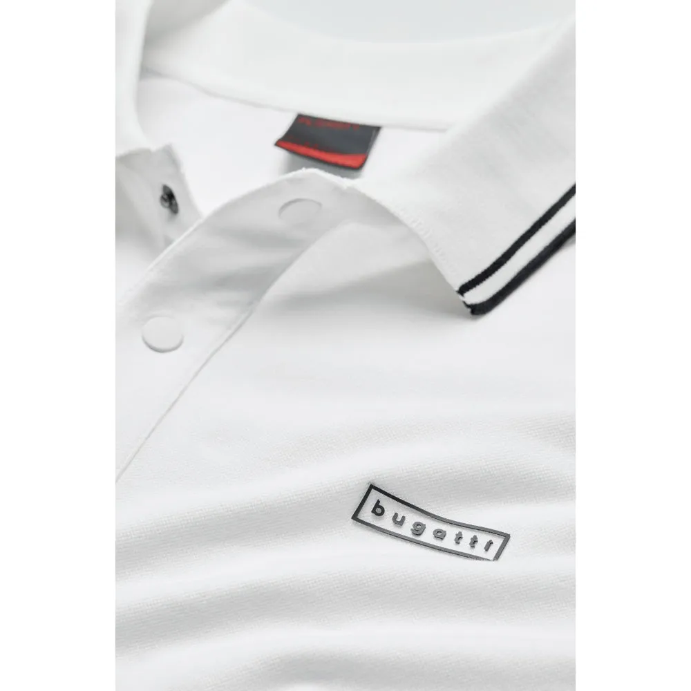Bugatti Polo Shirt With Sporty Contrasting Stripes