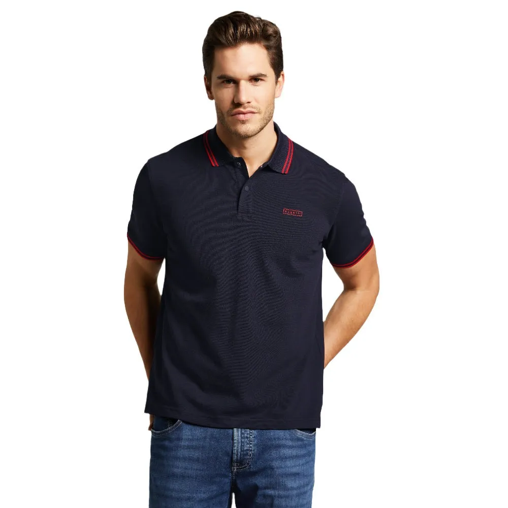Bugatti Polo Shirt With Sporty Contrasting Stripes