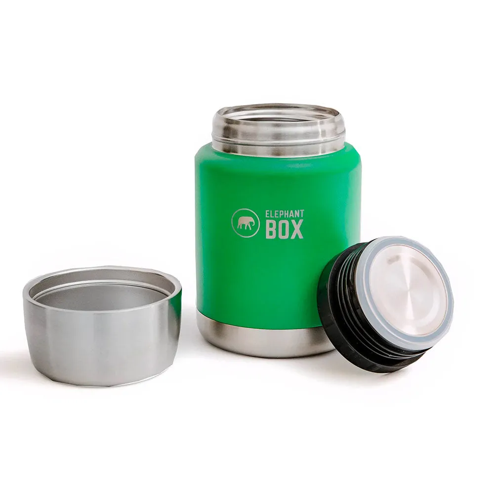 Elephant Box Insulated Food Flask - Steel