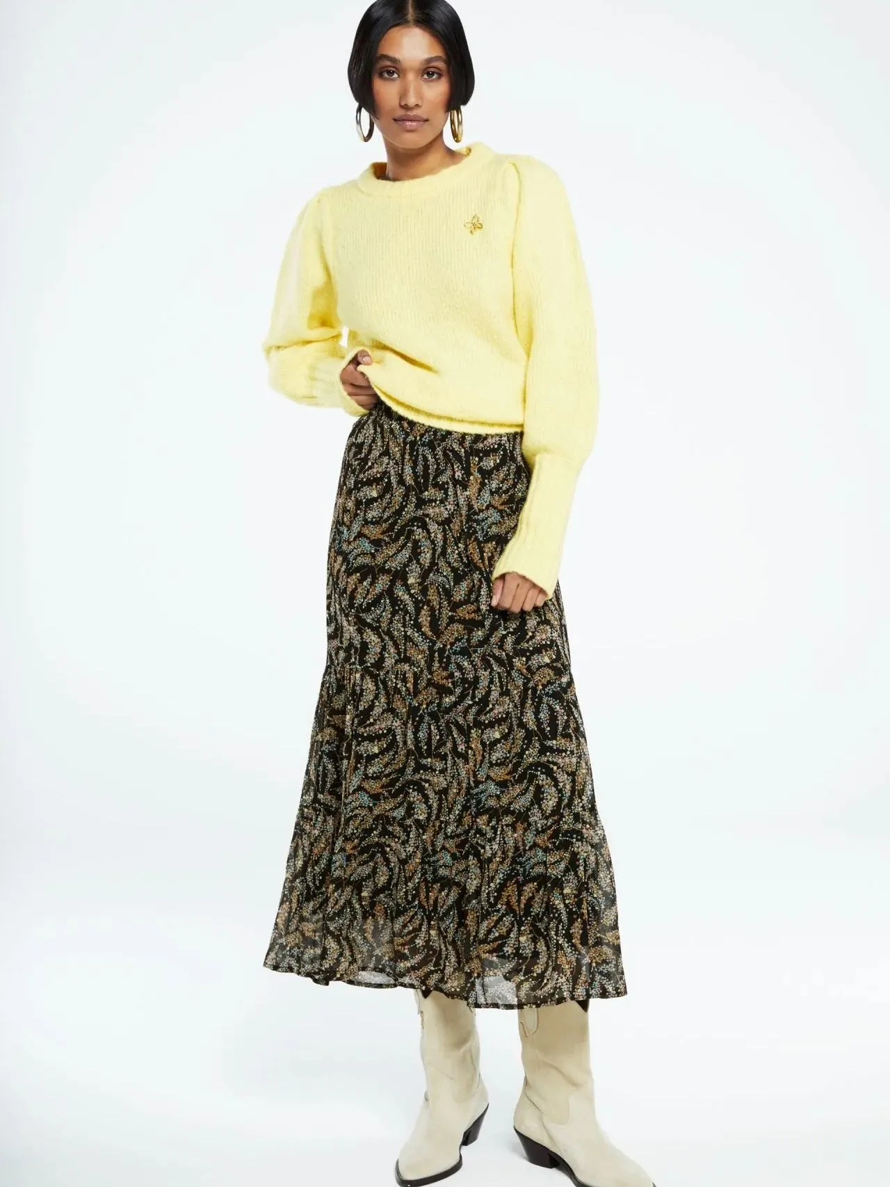 Sacs of Ashbourne   Fabienne Chapot Louise Tess Skirt- Paisley Confetti Black