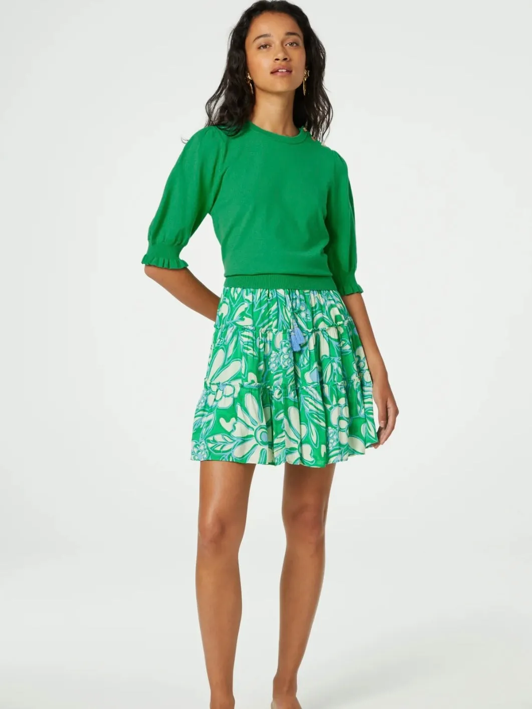 Sacs of Ashbourne   Fabienne Chapot Mitizi Skirt - Green Streisand